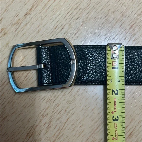 Simonnot Godard Reversible Grained Leather Belt (44) NWOT